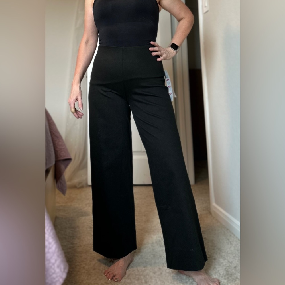 Women With Control Prime Stretch Denim Regular Wide Leg Pants - Small Petite - Picture 2 of 13